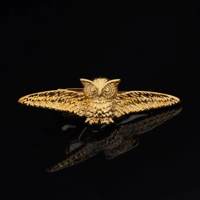 Pasador de corbata dorado con búho volador para hombre sold by FloralTrip product image thumbnail 2