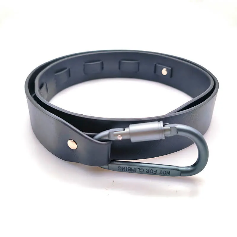 Unique Climbing Button Buckle Black Leather Belt sold by FloralTrip product image thumbnail 4