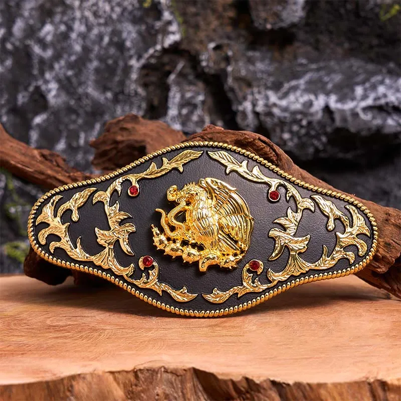 Eagle Catching Snakes DIY Buckle Leather Belt sold by FloralTrip