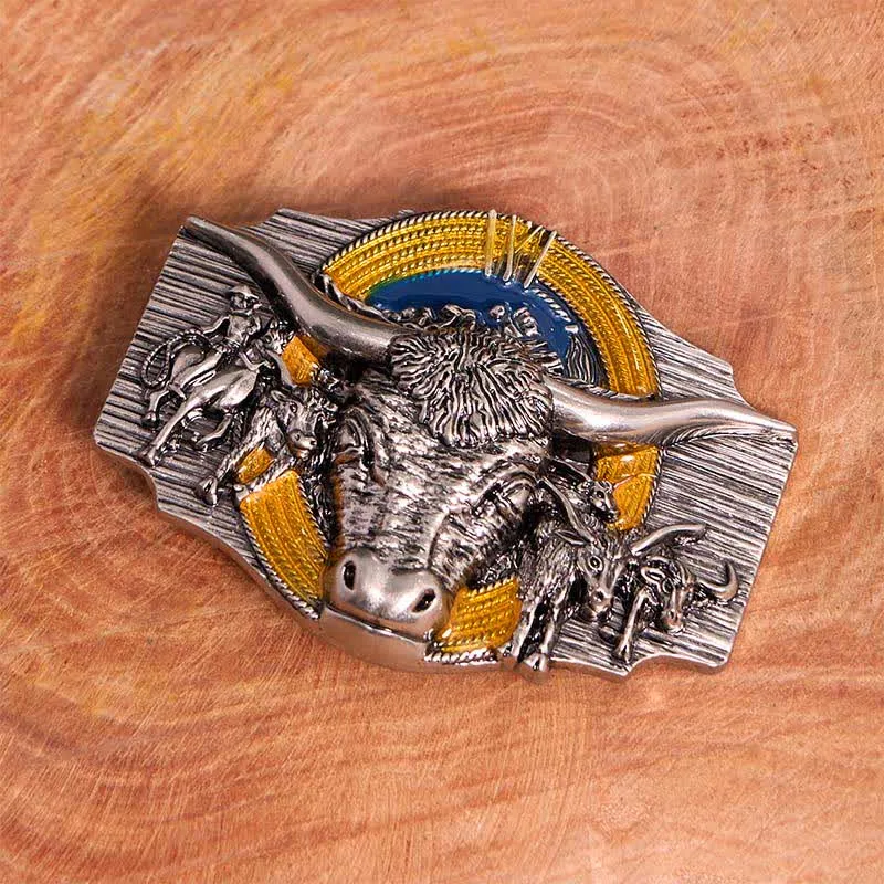 Longhorn Bull Theme DIY Hidden Knife Belt Buckle Pendant Bundle Set sold by FloralTrip product image thumbnail 3