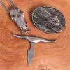Angel Wing DIY Hidden Knife Belt Buckle Longhorn Bull Pendant Bundle Set sold by FloralTrip