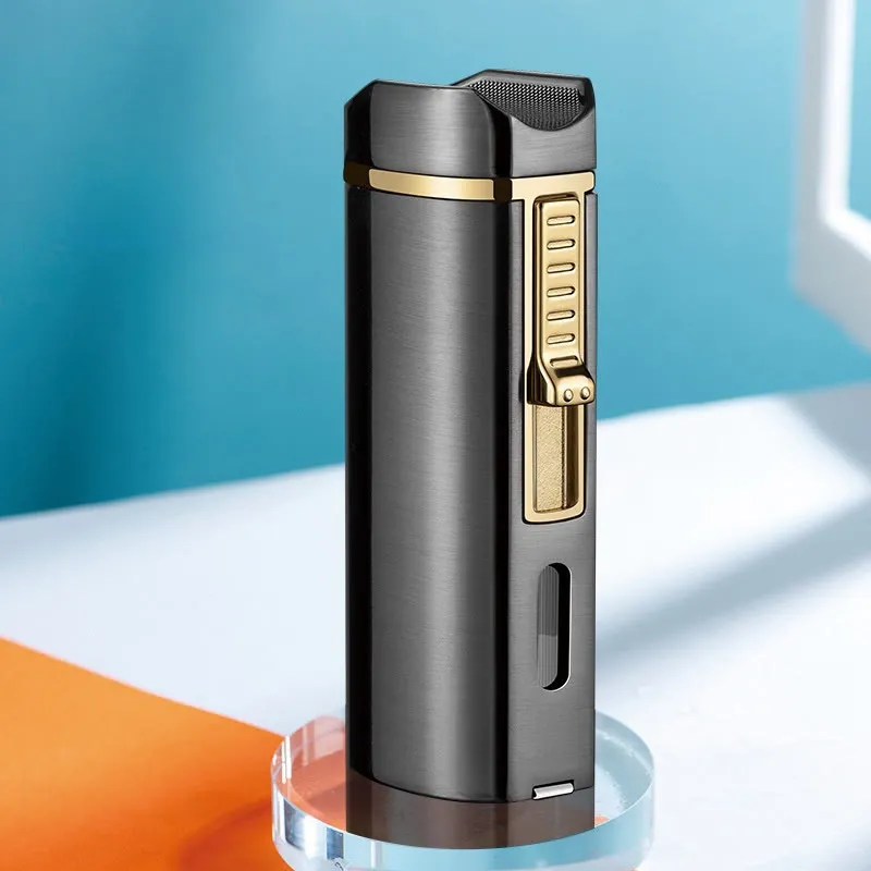 Windproof Triple Burner Lighter With Folding Cigar Cutter sold by FloralTrip product image thumbnail 2