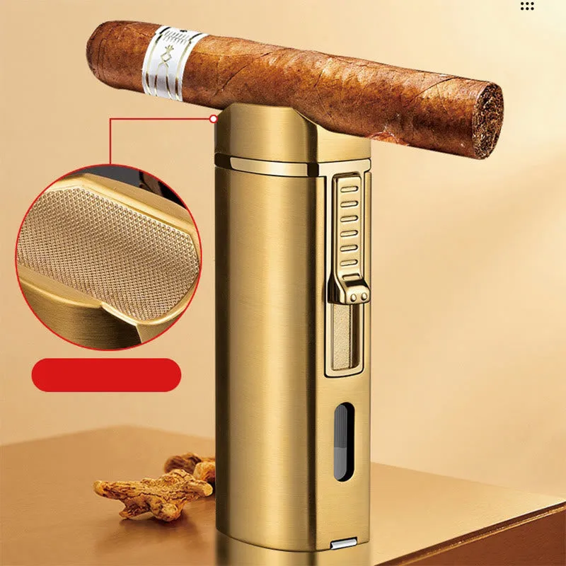 Windproof Triple Burner Lighter With Folding Cigar Cutter sold by FloralTrip product image thumbnail 4