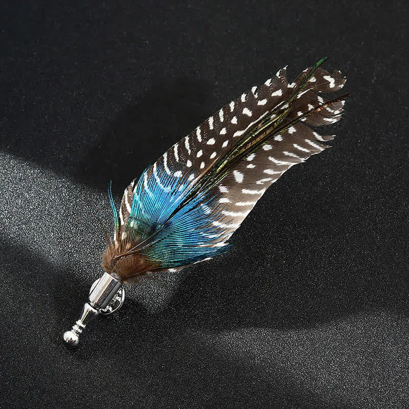 Unisex Classic Wedding Party Colorful Peacock Feather Brooch sold by FloralTrip product image thumbnail 3