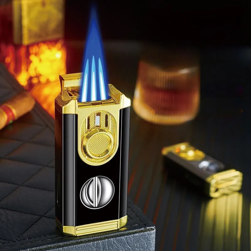 3 In 1 Triple Burner Lighter With Built-In Cigar Cutter sold by FloralTrip
