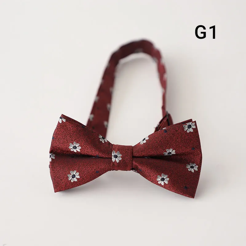 Retro Floral Printed Pre-tied Adjustable Strap Bow Tie sold by FloralTrip product image thumbnail 5