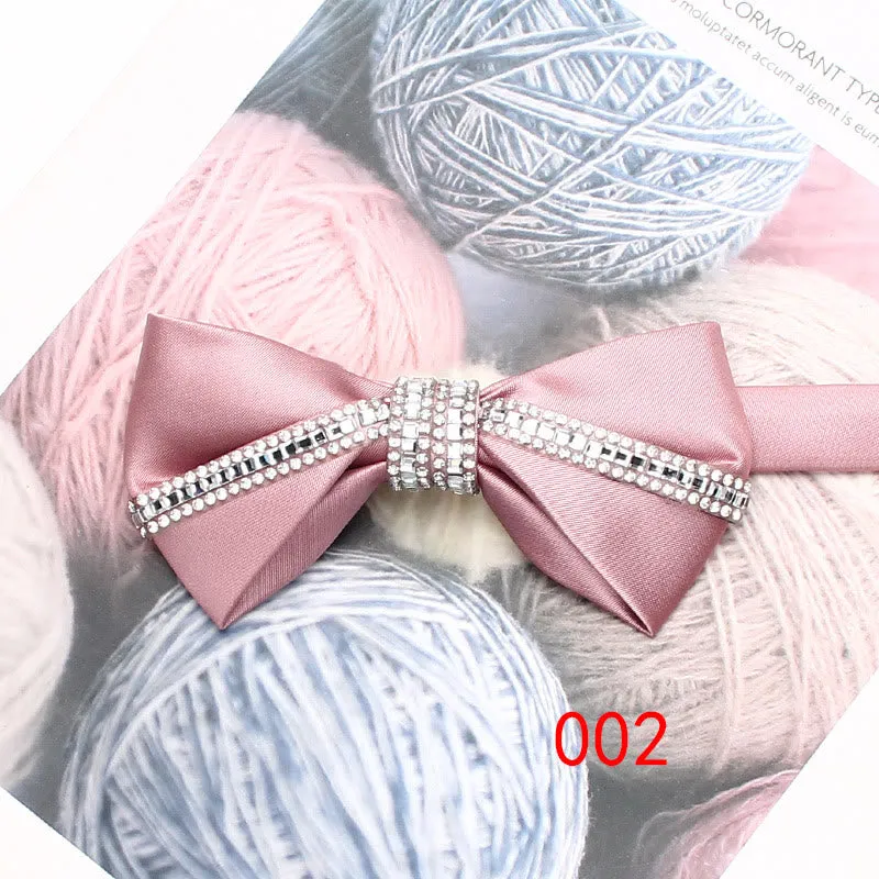 Glitter Diamond Silk Satin Adjustable Strap Bow Tie sold by FloralTrip product image thumbnail 5