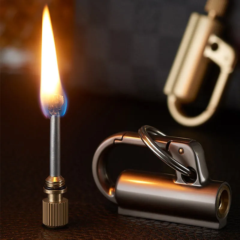 Windproof Portable Ten Thousand Matches Keychain Kerosene Lighter sold by FloralTrip