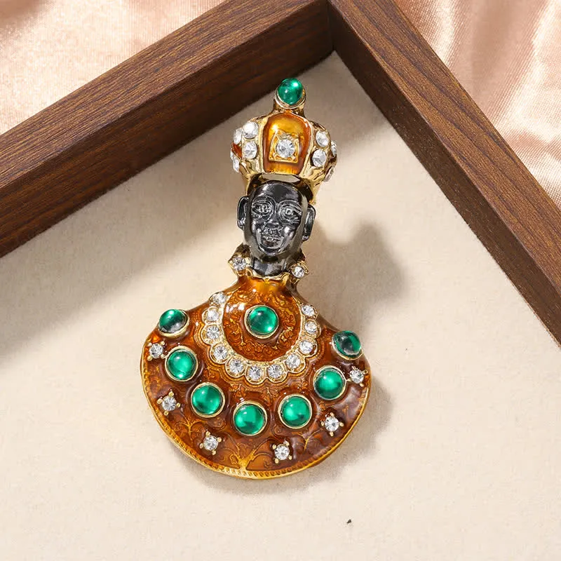 Unisex Medieval Large Unusual Genie Costume Brooch sold by FloralTrip