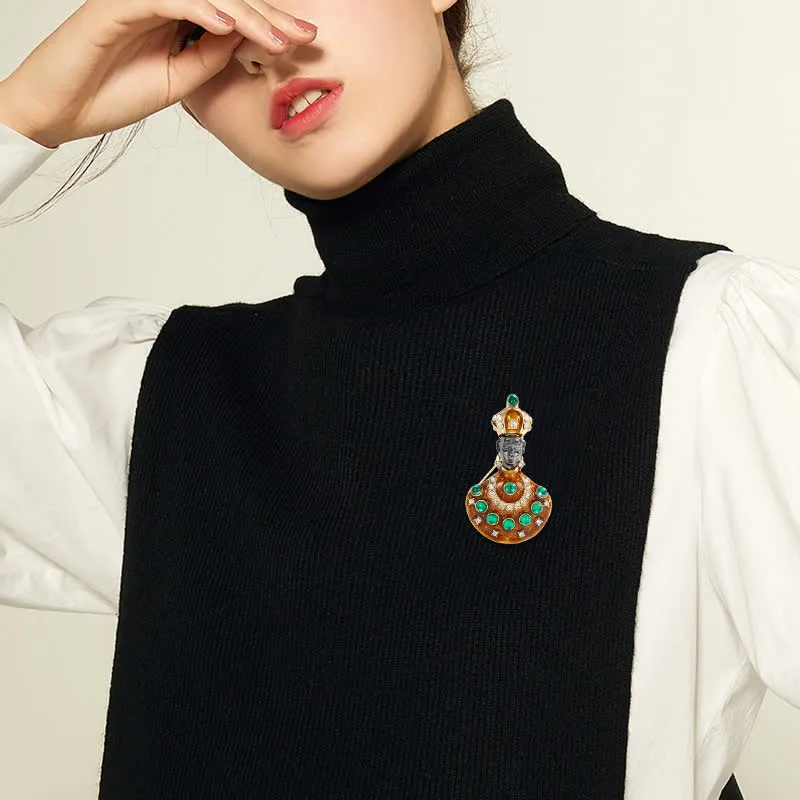 Unisex Medieval Large Unusual Genie Costume Brooch sold by FloralTrip product image thumbnail 2