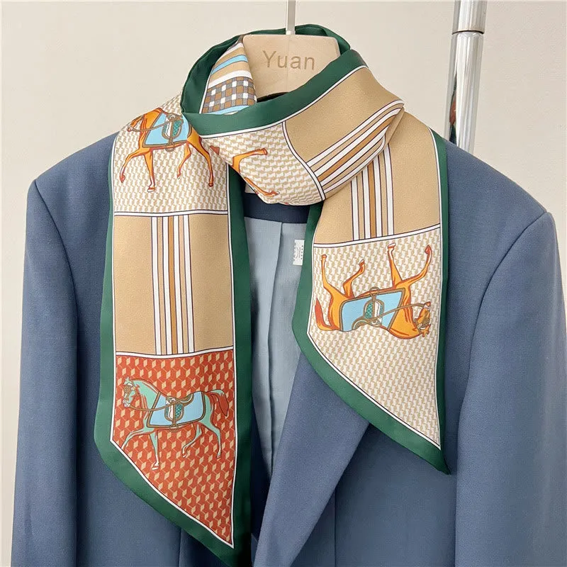 Women's Silky Printed Skinny Scarf sold by FloralTrip