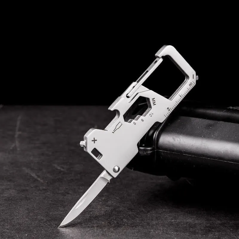 6 In 1 EDC Outdoor Portable Tool Folding Mini Knife Keychain sold by FloralTrip