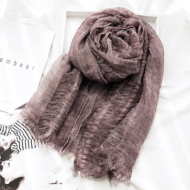 Women's Retro Solid Color Lightweight Shawl Thin Scarf sold by FloralTrip product image thumbnail 4