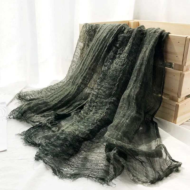 Women's Retro Solid Color Lightweight Shawl Thin Scarf sold by FloralTrip product image thumbnail 3