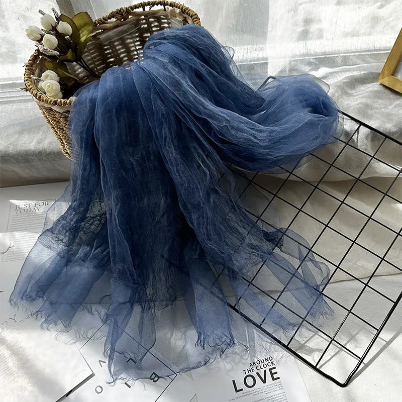 Women's Solid Color Lightweight Sunscreen Shawl Thin Scarf sold by FloralTrip product image thumbnail 5