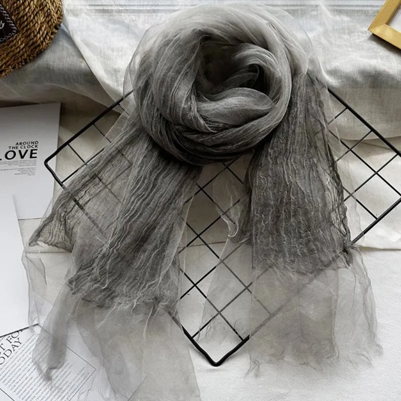 Women's Solid Color Lightweight Sunscreen Shawl Thin Scarf sold by FloralTrip product image thumbnail 4