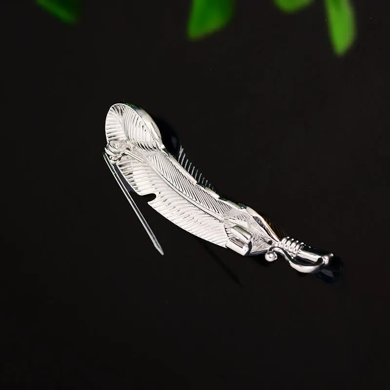 Unisex Faux Blue Crystal Feather Shape Brooch sold by FloralTrip product image thumbnail 4