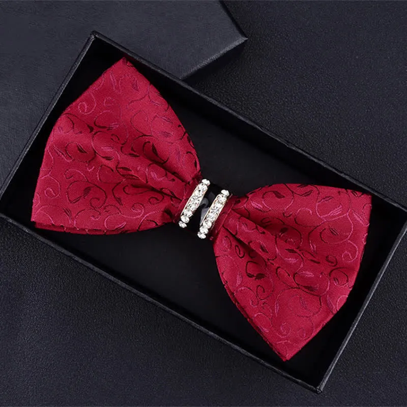 Clearance: Men's Floral Paisley Striped Rhinestone Bow Tie sold by FloralTrip product image thumbnail 2
