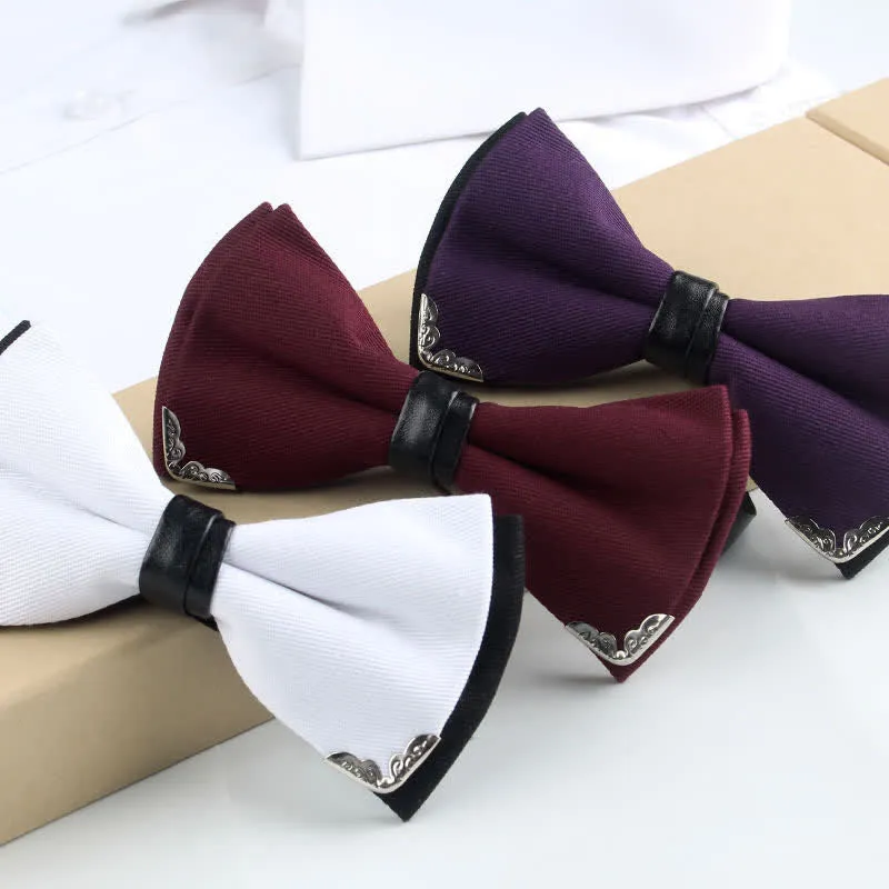 Clearance: Men's Classy Metal Trim Gold Bow Tie sold by FloralTrip product image thumbnail 3
