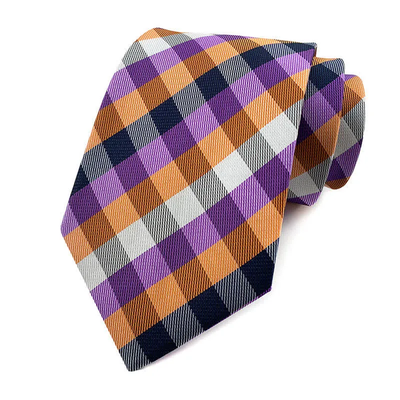 Clearance: Men's Skinny Tuxedo Suit Plaid Necktie sold by FloralTrip product image thumbnail 2