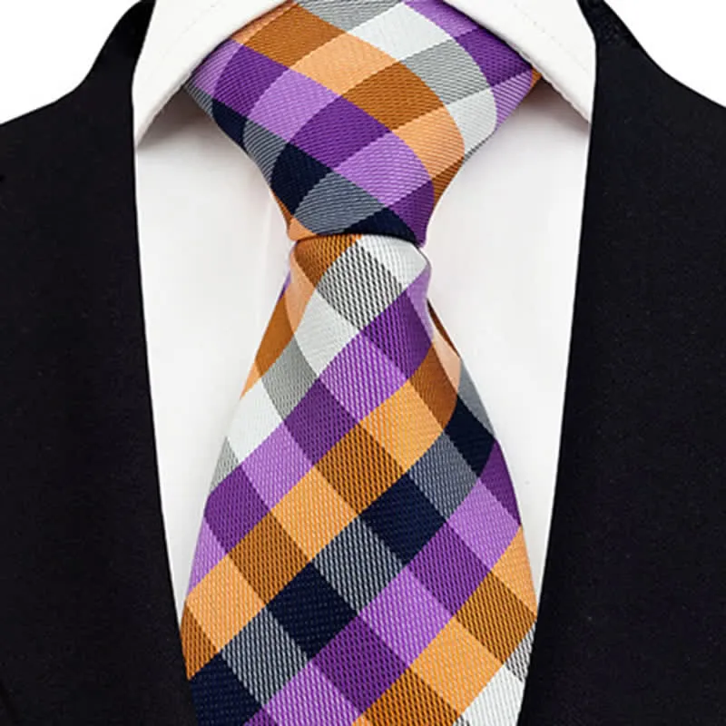 Clearance: Men's Skinny Tuxedo Suit Plaid Necktie sold by FloralTrip