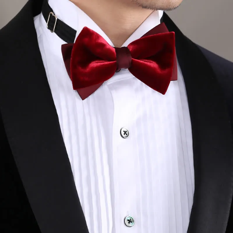 Clearance: Men's Velvet Double Layers Bow Tie sold by FloralTrip