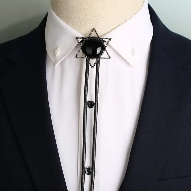 Clearance: Hexagram Star Gemstone Shirt Collar Bolo Tie sold by FloralTrip product image thumbnail 2
