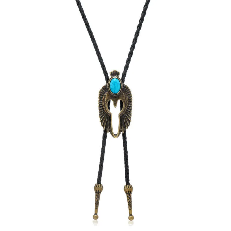 Clearance: Western Eagle Bird Turquoise Stone Bolo Tie sold by FloralTrip product image thumbnail 3