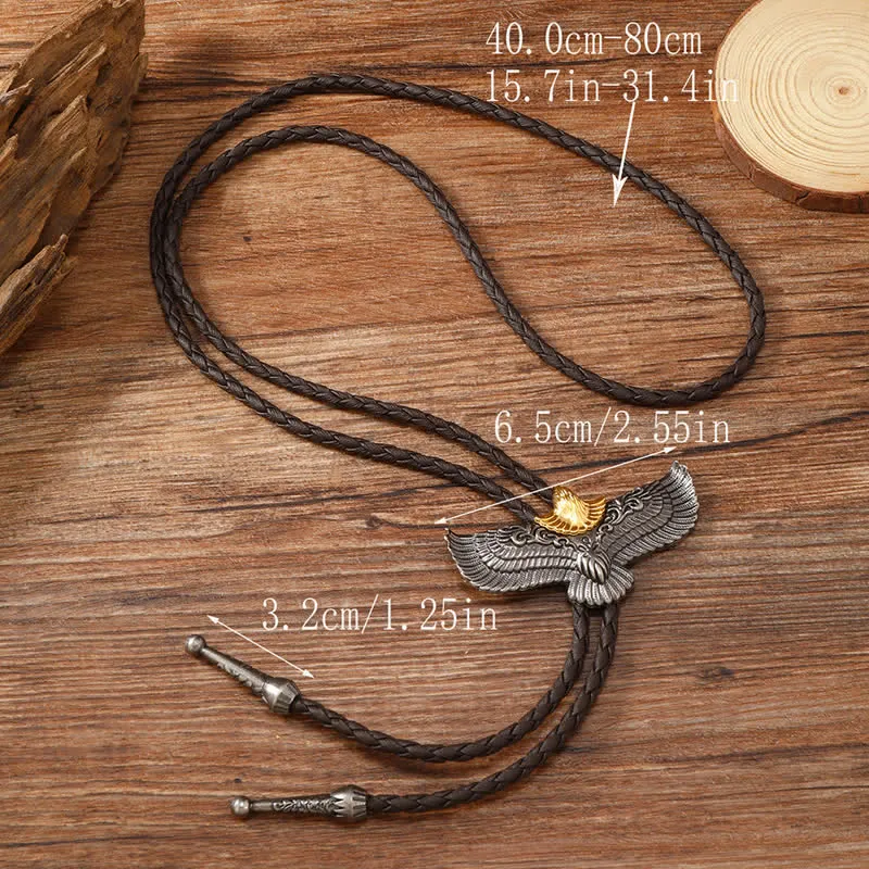 Clearance: Retro Flying Eagle Spreading Wings Bolo Tie sold by FloralTrip product image thumbnail 3