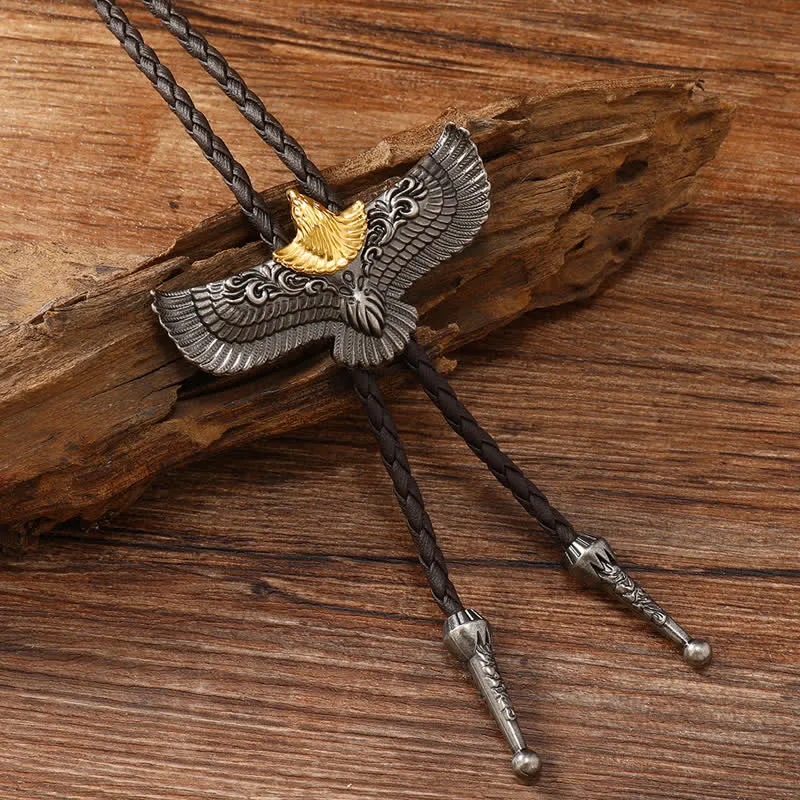 Clearance: Retro Flying Eagle Spreading Wings Bolo Tie sold by FloralTrip product image thumbnail 2