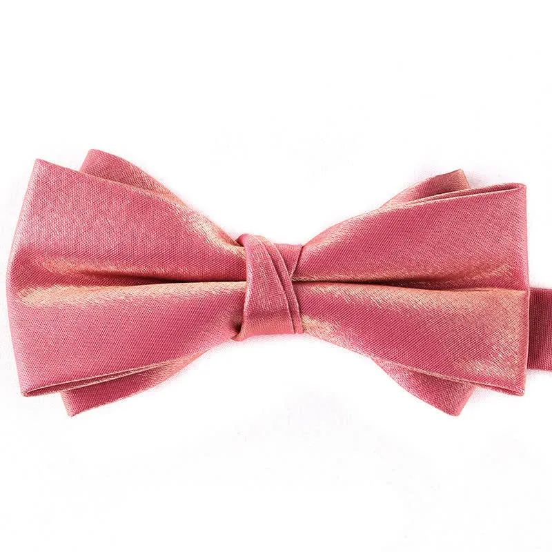 Clearance: Men's Gloss Double Layer Solid Color Bow Tie sold by FloralTrip