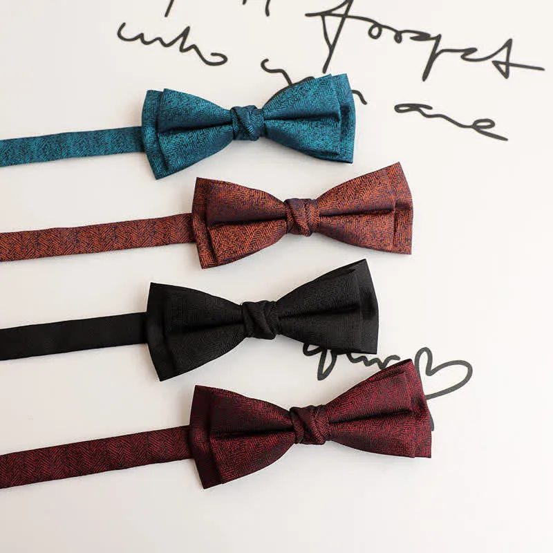Clearance: Men's Retro Simple Solid Color Double Gentleman Bow Tie sold by FloralTrip product image thumbnail 2