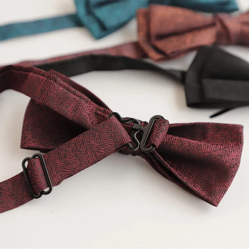 Clearance: Men's Retro Simple Solid Color Double Gentleman Bow Tie sold by FloralTrip product image thumbnail 4
