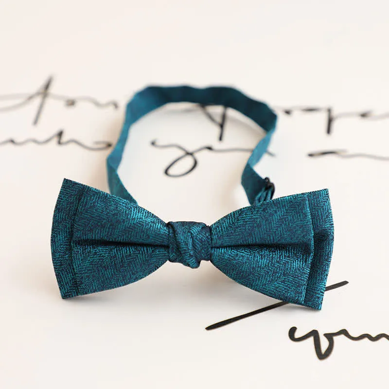Clearance: Men's Retro Simple Solid Color Double Gentleman Bow Tie sold by FloralTrip