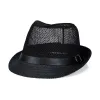 Men's Hollow Out Simple Panama Straw Fedora Hat sold by FloralTrip