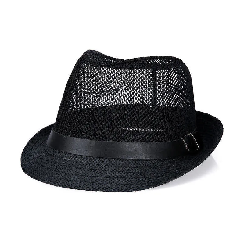 Men's Hollow Out Simple Panama Straw Fedora Hat sold by FloralTrip product image thumbnail 5