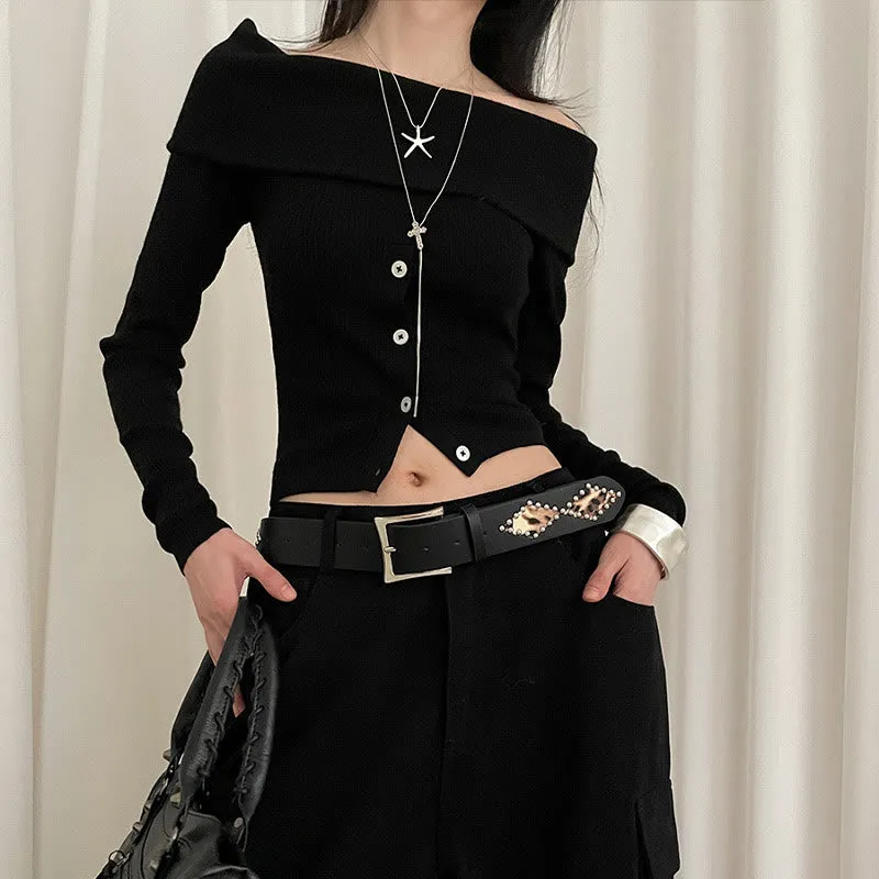 Women's Punk Style Rivet Leopard Decor Leather Belt sold by FloralTrip product image thumbnail 4