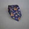 Men's Dark Background Colorful Flowers Polyester Necktie sold by FloralTrip