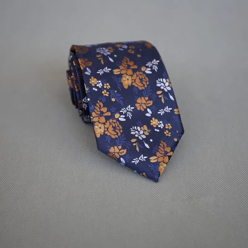 Men's Dark Background Colorful Flowers Polyester Necktie sold by FloralTrip product image thumbnail 3