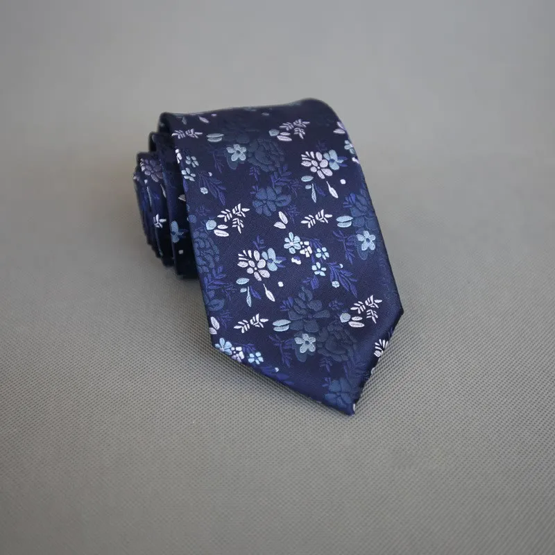 Men's Dark Background Colorful Flowers Polyester Necktie sold by FloralTrip product image thumbnail 2