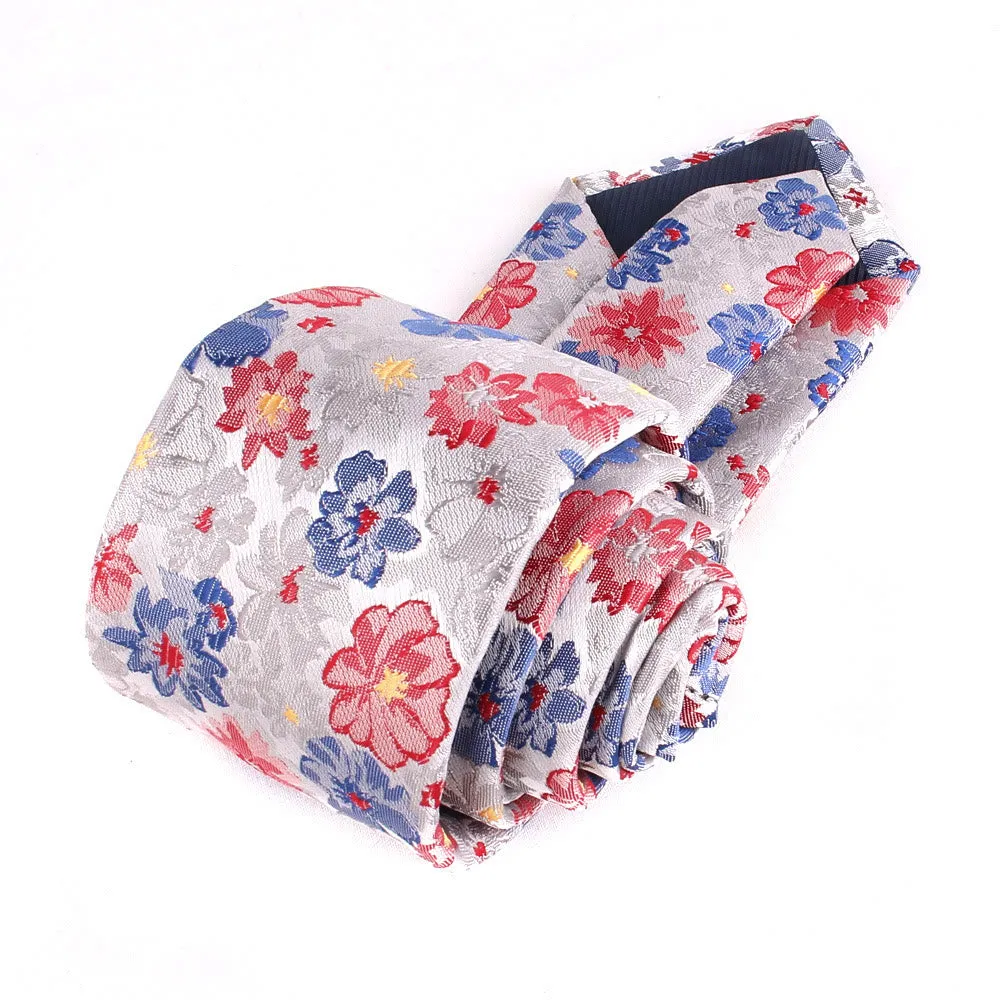 Men's Colorful Flowers Gentle Polyester Necktie sold by FloralTrip product image thumbnail 3