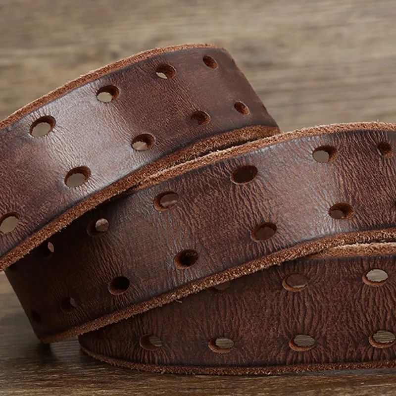 Double Prong Buckle Western 2 Holes Leather Belt sold by FloralTrip product image thumbnail 4