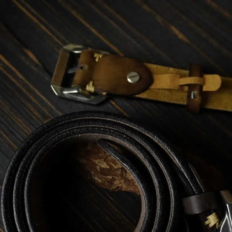 Stainless Steel Buckle Western Embossing Leather Belt sold by FloralTrip product image thumbnail 3