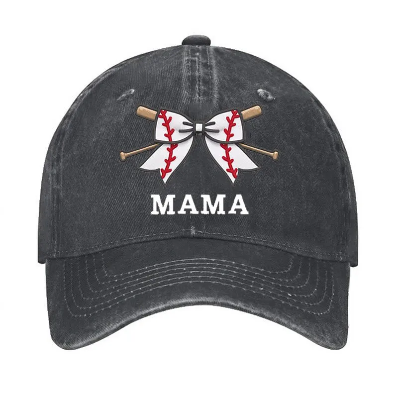 Baseball Mama Adjustable Baseball Cap sold by FloralTrip product image thumbnail 4