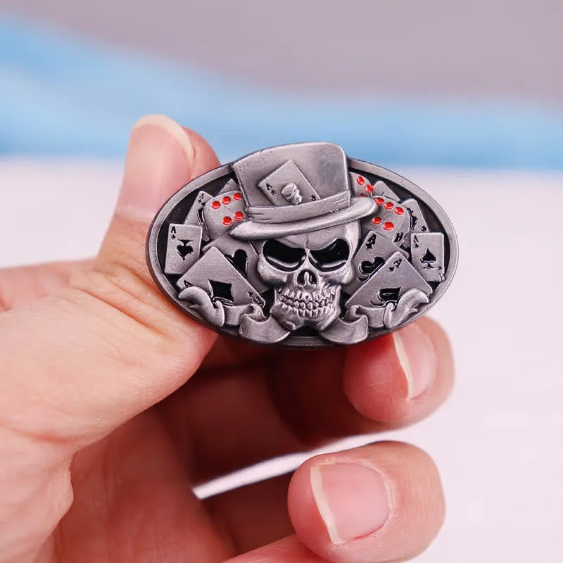 Skull Skeleton Dice Cards Poker Brooch sold by FloralTrip