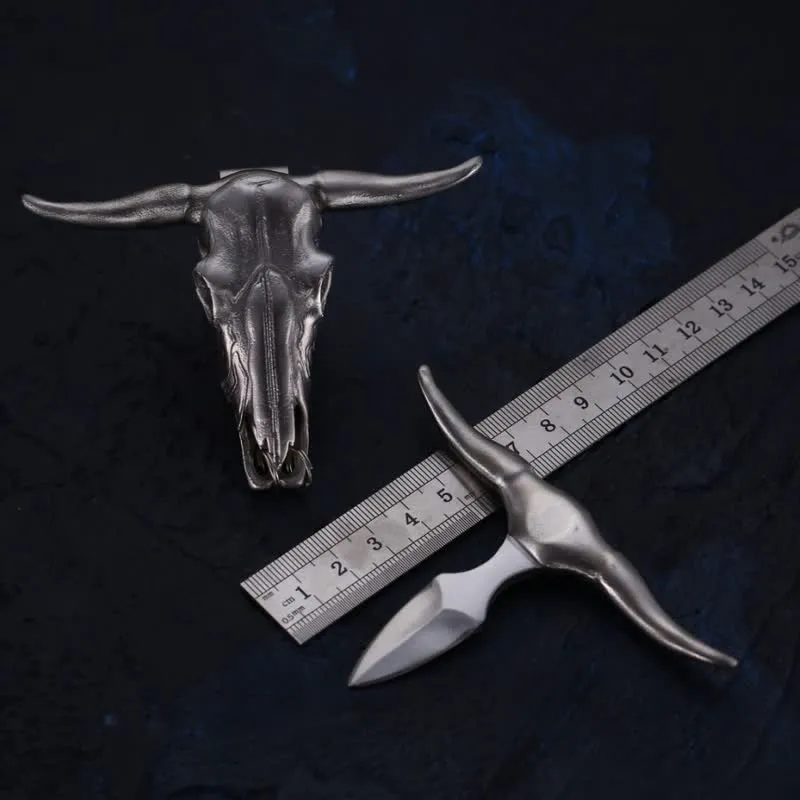 Longhorn Bull Head EDC Tool Multi-function Pendant Belt Buckle sold by FloralTrip