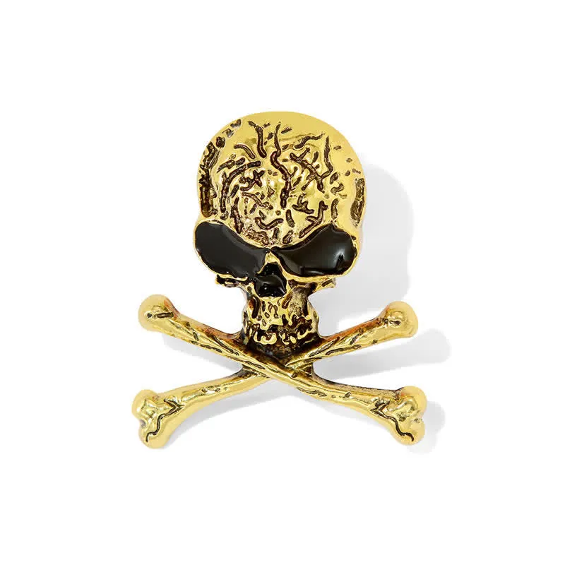 Decorative Punk Skull Crossbone Pirate Brooch sold by FloralTrip