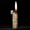 Cube Shape Carved Dragon Brass Refillable Kerosene Lighter sold by FloralTrip