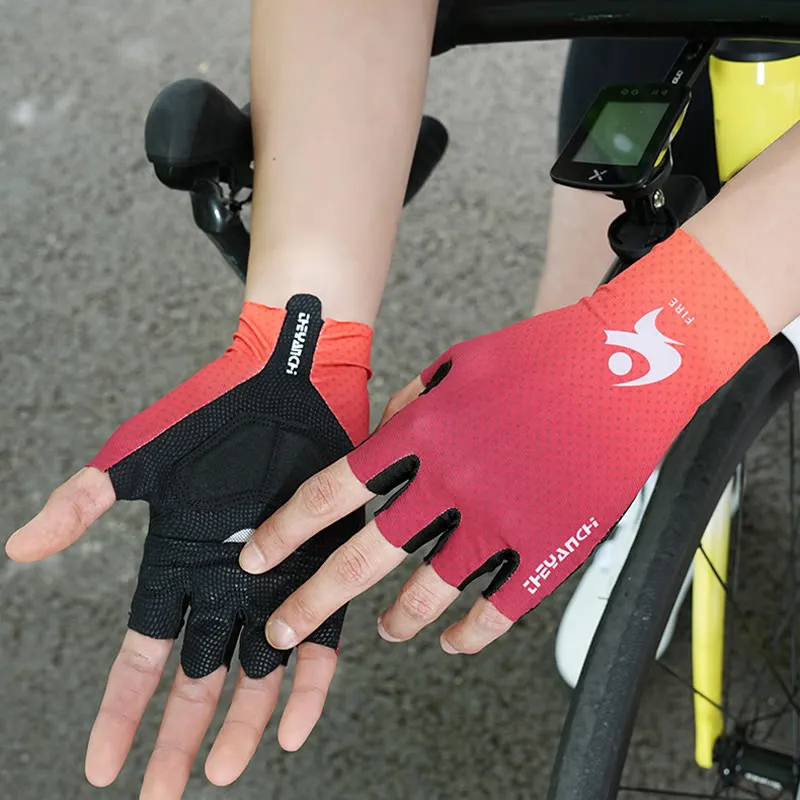 Sports Cycling Half Finger Anti-Slip Ice Silk Gloves sold by FloralTrip product image thumbnail 4