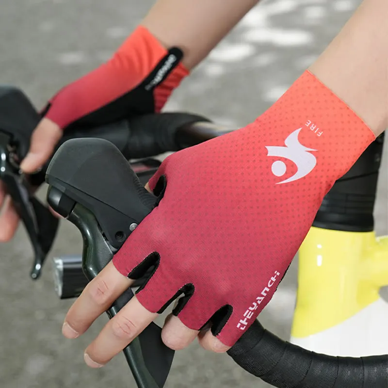 Sports Cycling Half Finger Anti-Slip Ice Silk Gloves sold by FloralTrip product image thumbnail 2